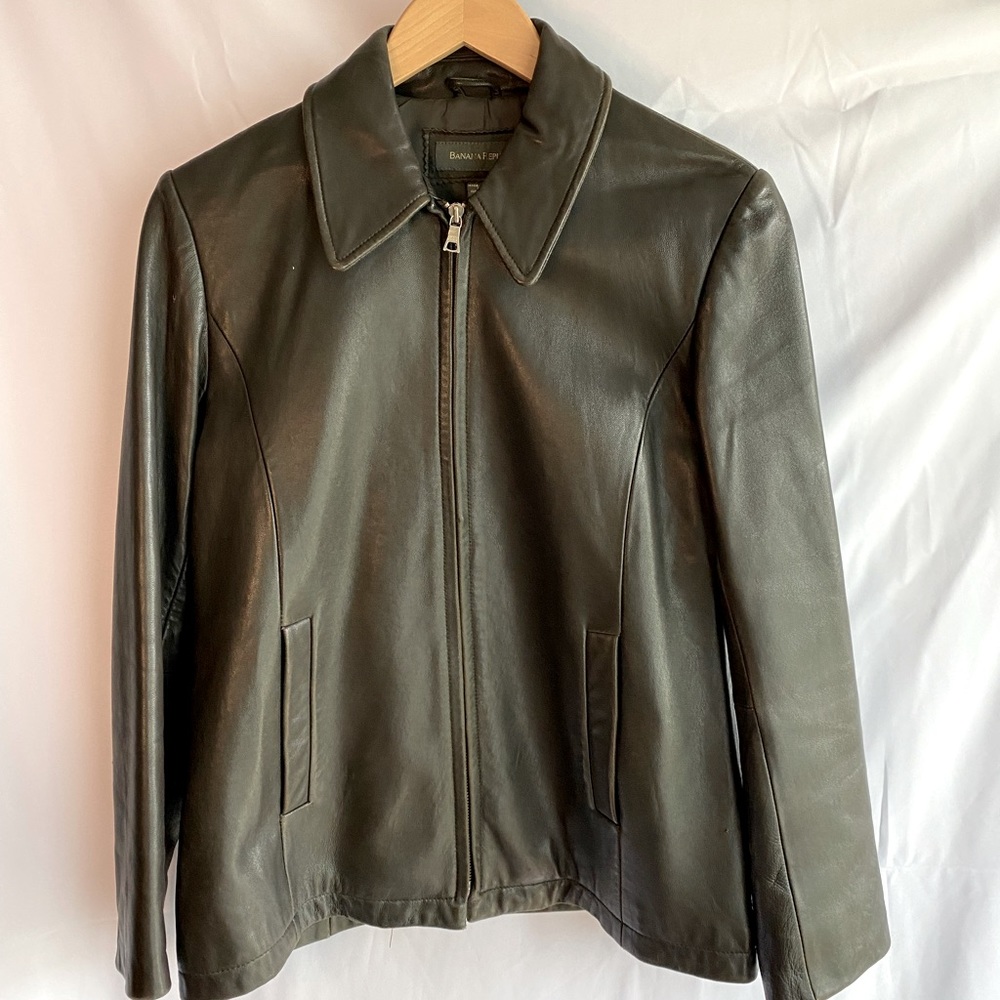 Banana Republic 100% Leather Jacket